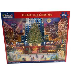 White Mountain Puzzle Rockefeller Christmas 1000 Pieces Large Format